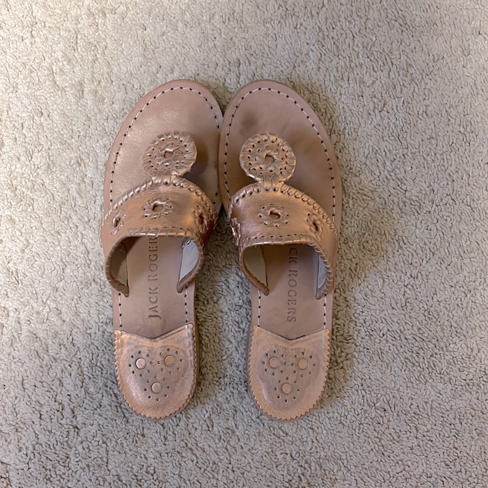 Jack Rogers rose gold size 8 flats